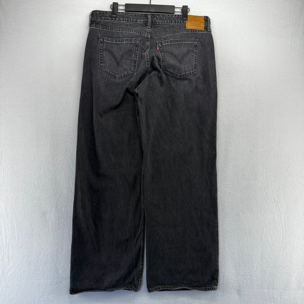 Levis Jeans Women's 31 Black Low loose Big E Premium Baggy Wide Leg Red Tab